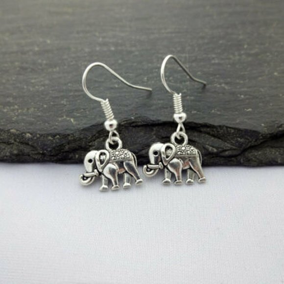 The Lux Gem Jewelry - Elephant Silver Earrings